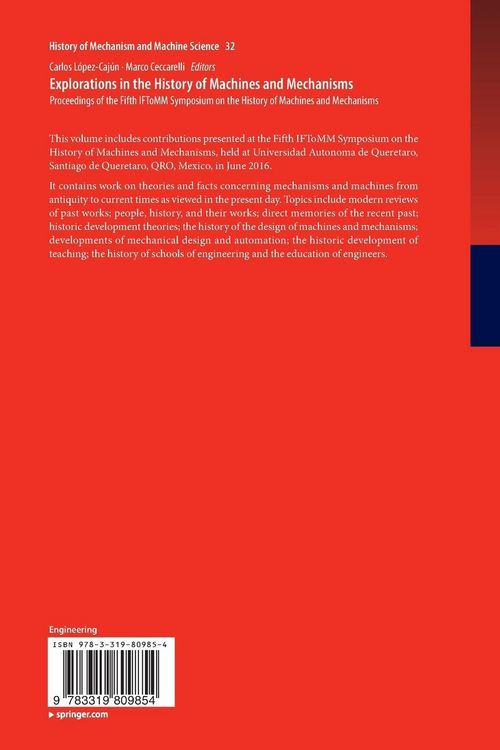 Produktbild: Explorations in the History of Machines and Mechanisms