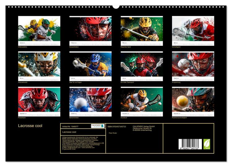 Produktbild: Lacrosse cool (hochwertiger Premium Wandkalender 2026 DIN A2 quer), Kunstdruck in Hochglanz