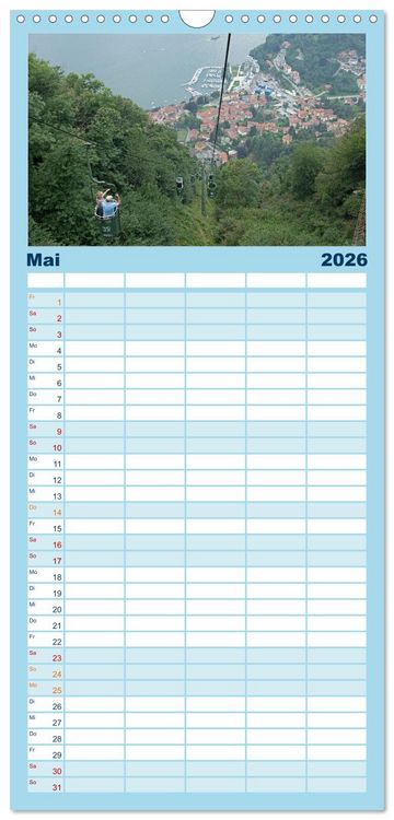 Produktbild: Familienplaner 2026 - Lago Maggiore - Mediterranes Flair umgeben von Bergen mit 5 Spalten (Wandkalender, 21 x 45 cm) CALVENDO