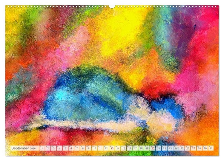 Produktbild: Yin Yoga Art - K&uuml;nstlerische Darstellung von Yin Yoga Asanas (Wandkalender 2026 DIN A2 quer), CALVENDO Monatskalender