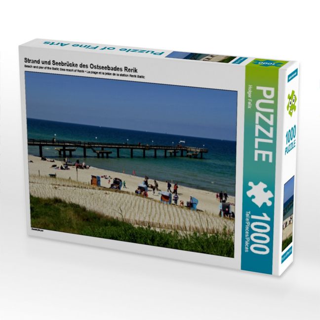 Produktbild: CALVENDO Puzzle Strand und Seebr&uuml;cke des Ostseebades Rerik | 1000 Teile Lege-Gr&ouml;&szlig;e 64x48cm Foto-Puzzle f&uuml;r gl&uuml;ckliche Stunden