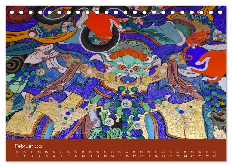 Produktbild: Buddhistische G&ouml;tter, G&ouml;tzen und D&auml;monen (Tischkalender 2026 DIN A5 quer), CALVENDO Monatskalender