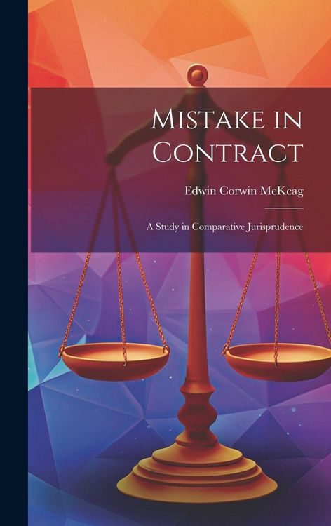 Produktbild: Mistake in Contract: A Study in Comparative Jurisprudence