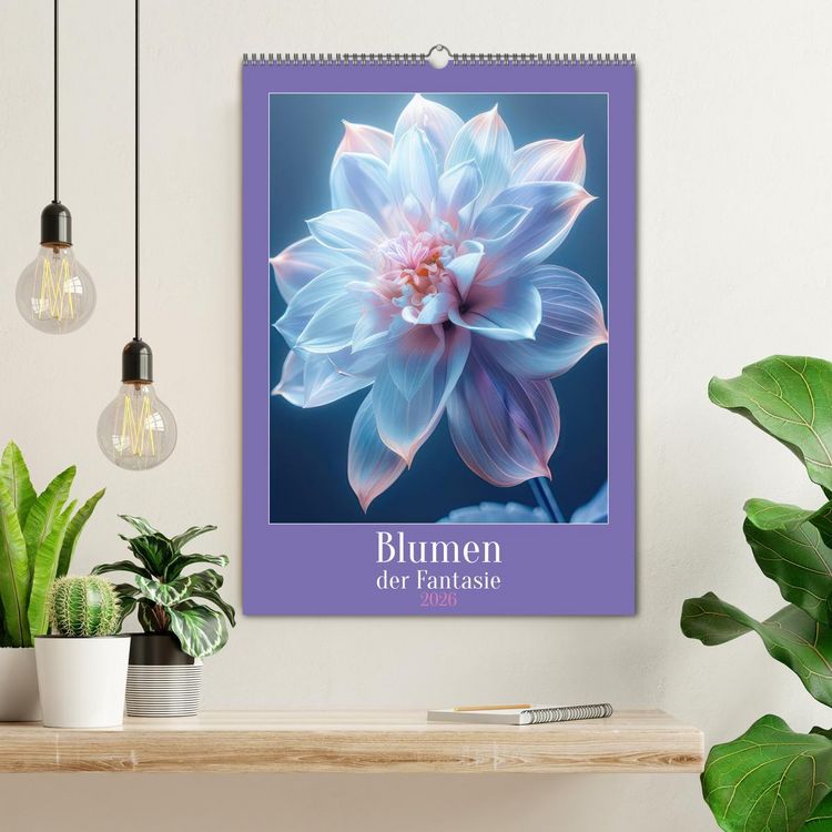 Produktbild: Blumen der Fantasie (Wandkalender 2026 DIN A2 hoch), CALVENDO Monatskalender