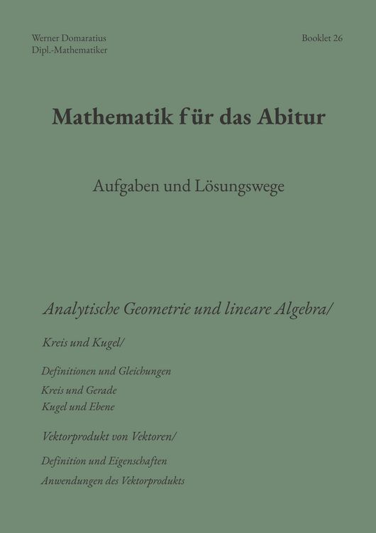 Produktbild: Mathematik f&uuml;r das Abitur