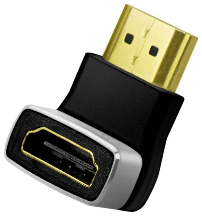 Produktbild: LogiLink AH0005A HDMI Adapter [1x HDMI-Buchse - 1x HDMI-Stecker] Schwarz-Grau