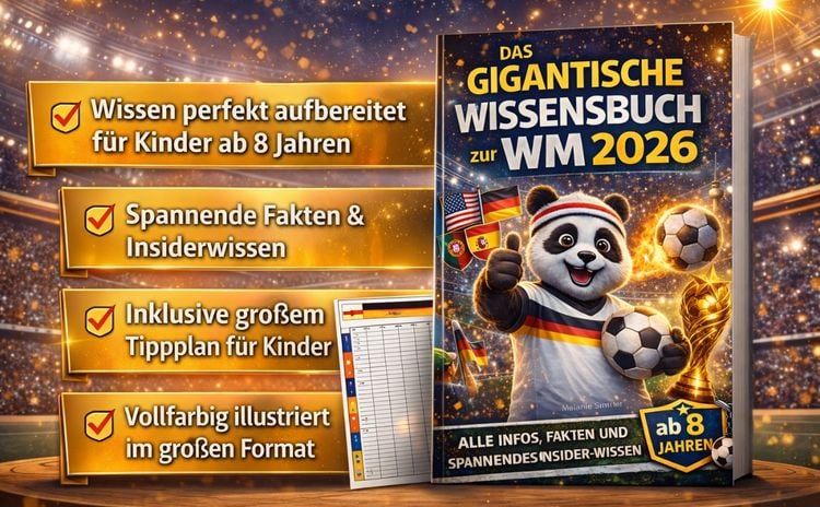 Produktbild: Das gigantische Wissensbuch zur WM 2026 f&uuml;r Kinder