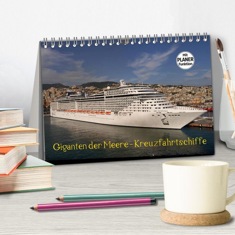 Produktbild: Giganten der Meere - Kreuzfahrtschiffe (Tischkalender 2026 DIN A5 quer), CALVENDO Monatskalender
