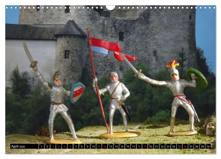Produktbild: Landsknechte und Ritter im Modell (Wandkalender 2026 DIN A3 quer), CALVENDO Monatskalender