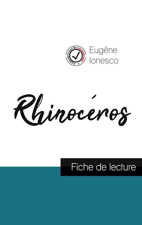 Produktbild: Rhinocéros de Ionesco (fiche de lecture et analyse complète de l'¿uvre)