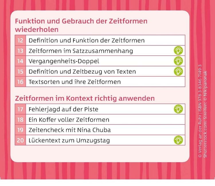 Produktbild: Verbkonjugation & Zeitformen