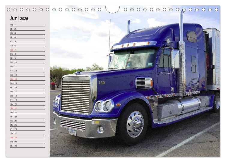 Produktbild: US-Trucks. Faszination Langhauber (Wandkalender 2026 DIN A4 quer), CALVENDO Monatskalender