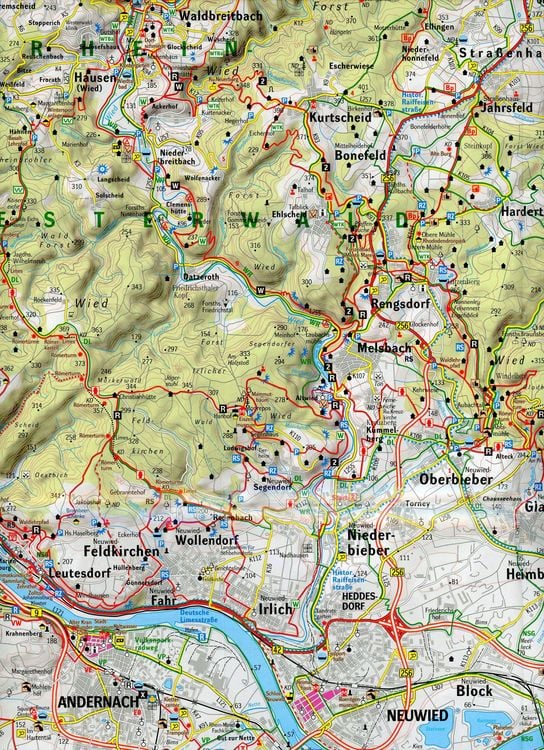 Produktbild: Westerwald Wander- und Freizeitkarte