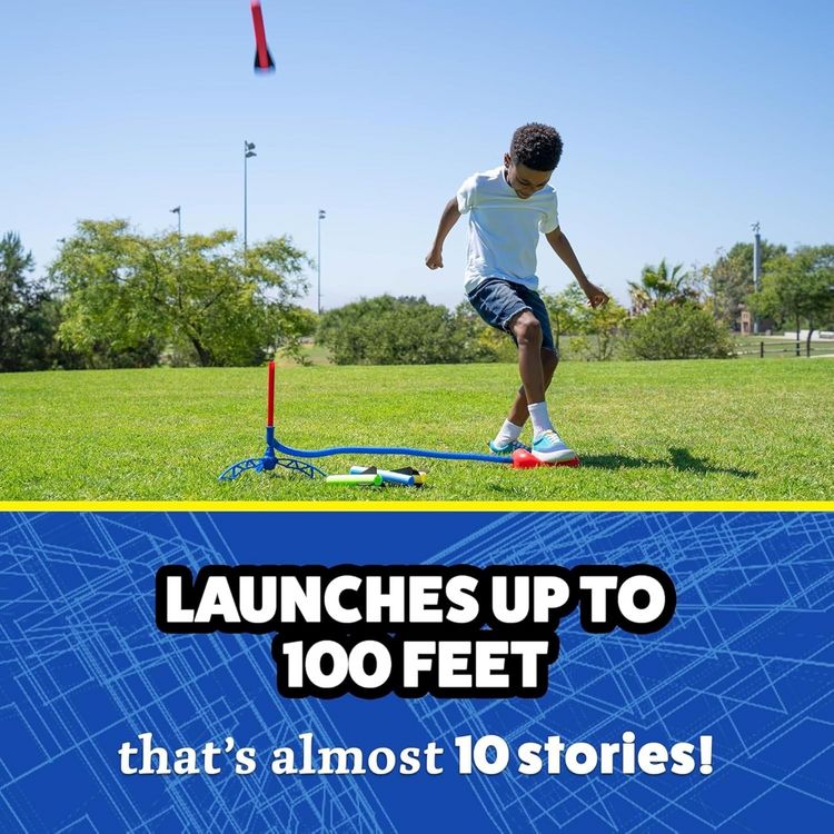 Produktbild: Stomp Rocket 365041 - Jr. Rocket Set, 8 Fun Foam Rockets, Raketen-Spiel