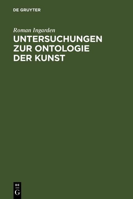 Produktbild: Untersuchungen zur Ontologie der Kunst