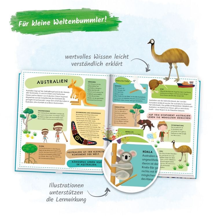 Produktbild: Tr&ouml;tsch Kinderatlas Das gro&szlig;e Entdeckerbuch Atlas der Welt