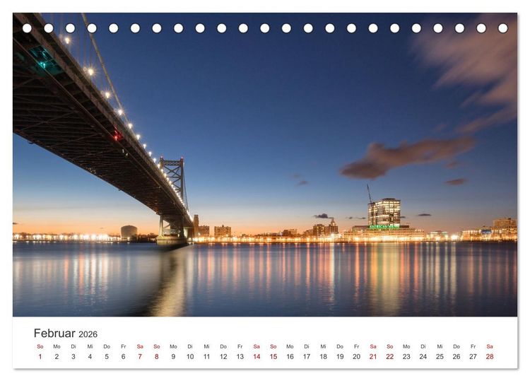 Produktbild: Philadelphia - The Birthplace of America (Tischkalender 2026 DIN A5 quer), CALVENDO Monatskalender