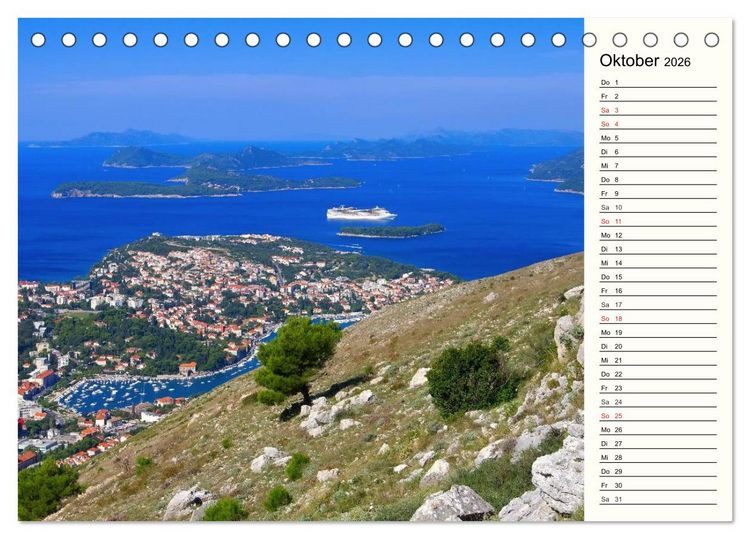 Produktbild: Dubrovnik - Perle der Adria (Tischkalender 2026 DIN A5 quer), CALVENDO Monatskalender