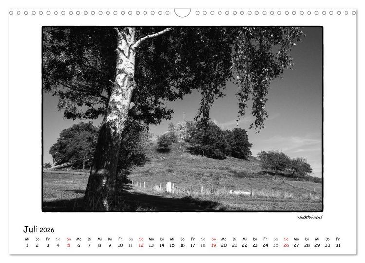 Produktbild: RH&Ouml;N SCHWARZ-WEISS (Wandkalender 2026 DIN A3 quer), CALVENDO Monatskalender
