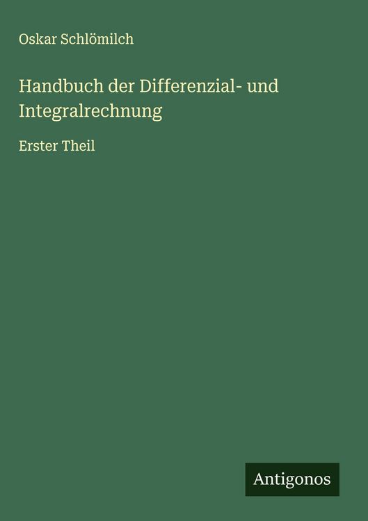 Produktbild: Handbuch der Differenzial- und Integralrechnung