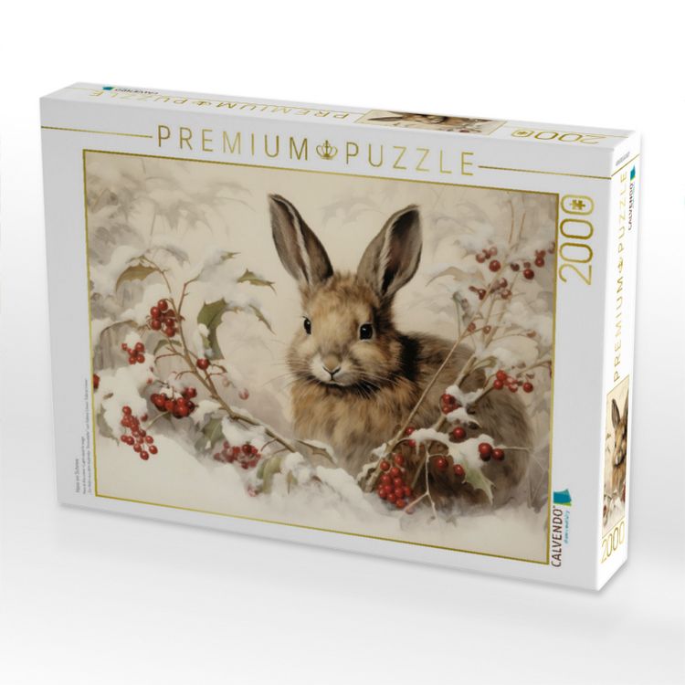 Produktbild: CALVENDO Puzzle Hase im Schnee | 2000 Teile Lege-Gr&ouml;&szlig;e 90x67cm Foto-Puzzle f&uuml;r gl&uuml;ckliche Stunden