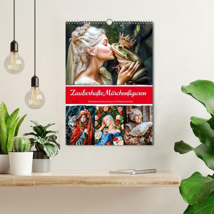 Produktbild: Zauberhafte M&auml;rchenfiguren - Die bekanntesten Frauen in Kinderm&auml;rchen (Wandkalender 2026 DIN A3 hoch), CALVENDO Monatskalender