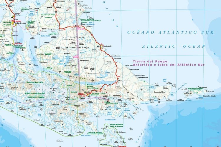 Produktbild: Reise Know-How Landkarte Patagonien, Feuerland / Patagonia, Tierra del Fuego (1:1.400.000)