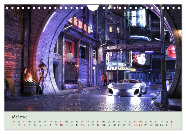 Produktbild: Science Fiction Cyberpunk (Wandkalender 2026 DIN A4 quer), CALVENDO Monatskalender