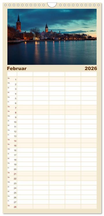Produktbild: Familienplaner 2026 - Berlin zwischen Tag und Nacht mit 5 Spalten (Wandkalender, 21 x 45 cm) CALVENDO