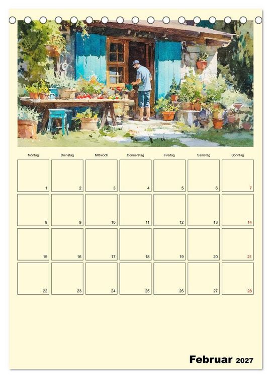 Produktbild: M&auml;nner im Garten. Entspannte Augenblicke im Gr&uuml;nen (Tischkalender 2027 DIN A5 hoch), CALVENDO Monatskalender