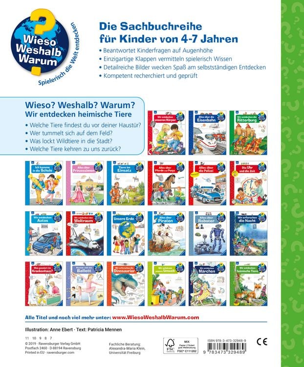 Wieso? Weshalb? Warum?, Band 71 - Wir entdecken heimische Tiere