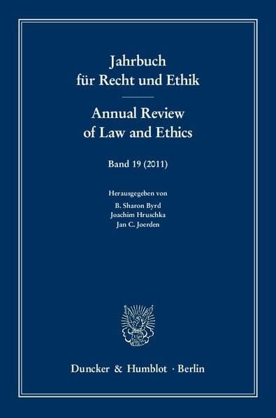 Produktbild: Jahrbuch f&uuml;r Recht und Ethik - Annual Review of Law and Ethics.