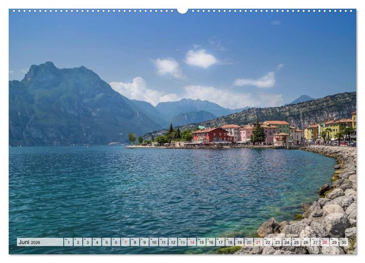 Produktbild: WUNDERBARER GARDASEE Riva del Garda und Torbole (Wandkalender 2026 DIN A2 quer), CALVENDO Monatskalender