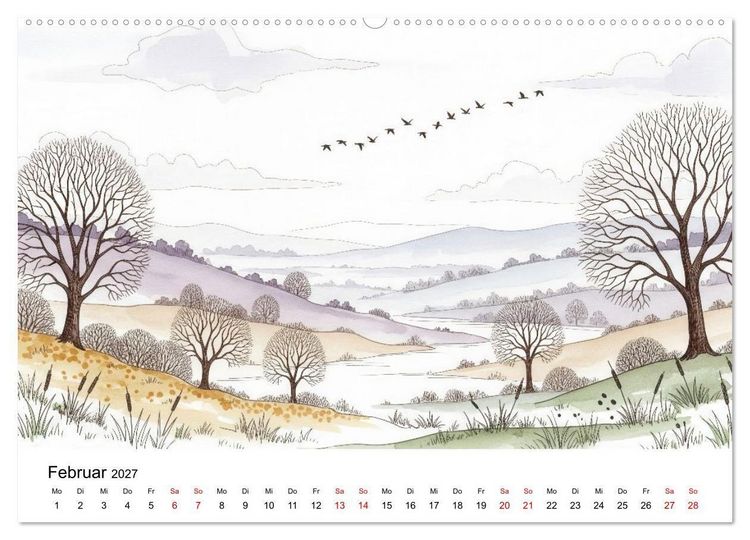Produktbild: Einfach sch&ouml;n - Natur im Wandel der Jahreszeiten (Wandkalender 2027 DIN A2 quer), CALVENDO Monatskalender
