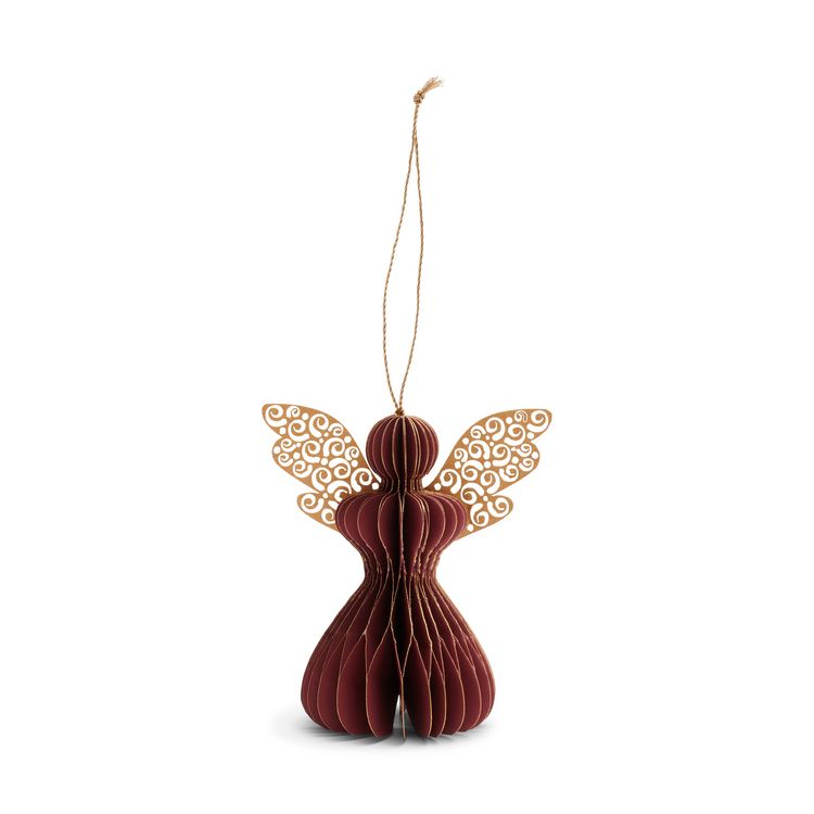 Produktbild: Engel Wabendekor 12 cm "bordeaux"