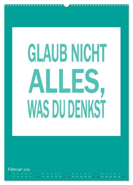 Produktbild: Memo an mich (Wandkalender 2026 DIN A2 hoch), CALVENDO Monatskalender