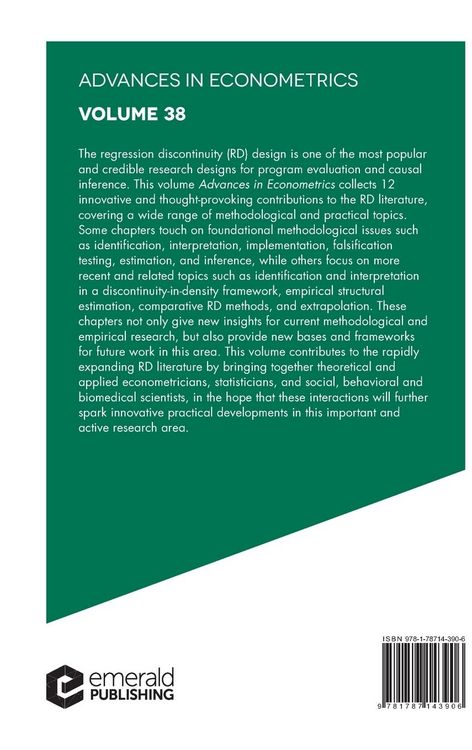 Produktbild: Regression Discontinuity Designs