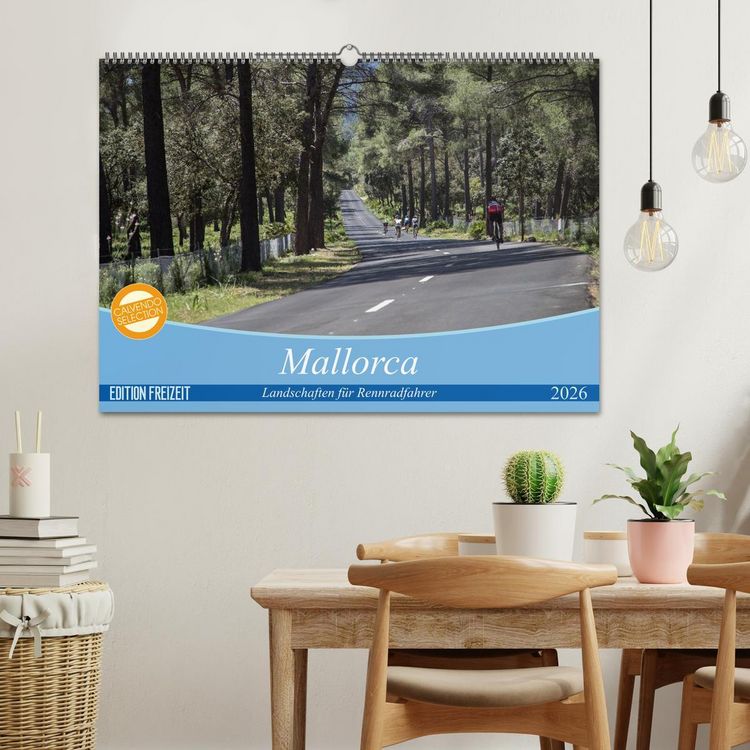 Produktbild: Mallorca: Die sch&ouml;nsten Landschaften f&uuml;r Rennradfahrer (Wandkalender 2026 DIN A2 quer), CALVENDO Monatskalender