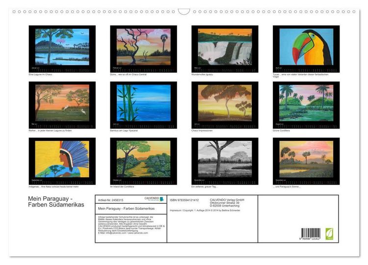 Produktbild: Mein Paraguay - Farben S&uuml;damerikas (Wandkalender 2027 DIN A2 quer), CALVENDO Monatskalender