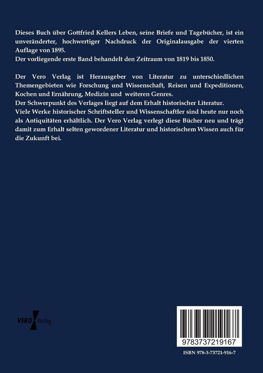 Produktbild: Gottfried Kellers Leben