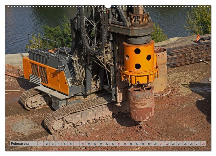 Produktbild: Die Saalequerung Salzm&uuml;nde &ndash; Br&uuml;ckenbau der A143 (Wandkalender 2026 DIN A2 quer), CALVENDO Monatskalender