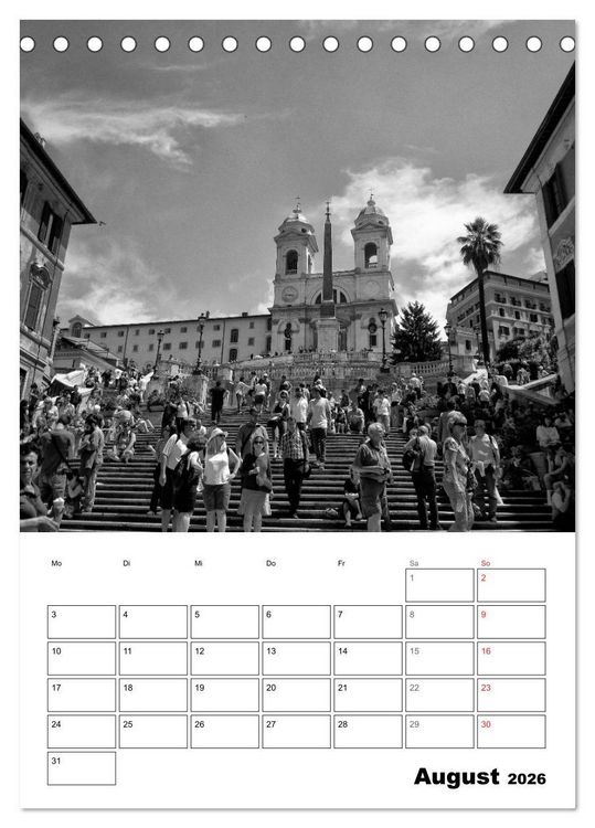 Produktbild: Die ewige Stadt Rom (Tischkalender 2026 DIN A5 hoch), CALVENDO Monatskalender