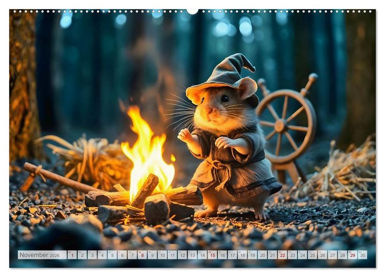 Produktbild: Es war einmal ein Hamster... M&auml;rchenhafte Abenteuer auf vier Pf&ouml;tchen (Wandkalender 2026 DIN A2 quer), CALVENDO Monatskalender