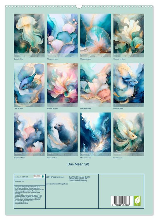 Produktbild: Das Meer ruft (hochwertiger Premium Wandkalender 2026 DIN A2 hoch), Kunstdruck in Hochglanz