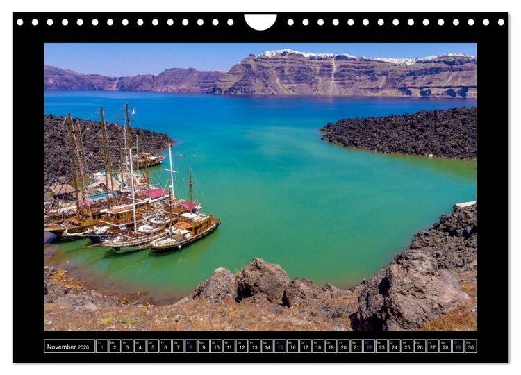 Produktbild: Kalimera Thira - Santorini, die sch&ouml;nste der Kykladen stellt sich vor (Wandkalender 2026 DIN A4 quer), CALVENDO Monatskalender