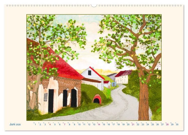 Produktbild: Wagramer Kellergassen (Wandkalender 2026 DIN A2 quer), CALVENDO Monatskalender