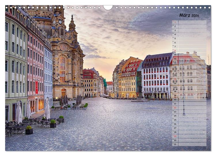 Produktbild: Dresden 2026 / Geburtstagskalender (Wandkalender 2026 DIN A3 quer), CALVENDO Monatskalender
