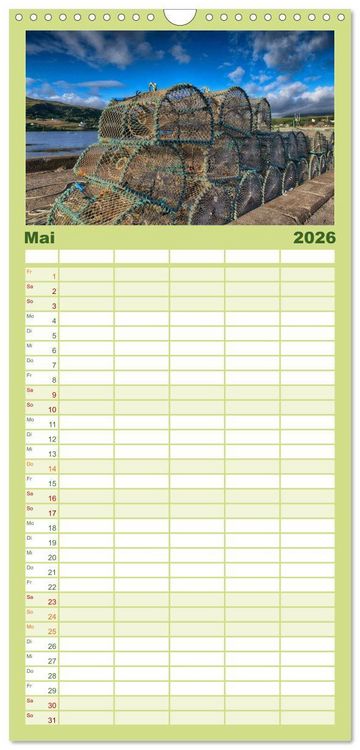 Produktbild: Familienplaner 2026 - Schottland im Licht mit 5 Spalten (Wandkalender, 21 x 45 cm) CALVENDO
