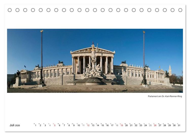 Produktbild: Wien Panoramen (Tischkalender 2026 DIN A5 quer), CALVENDO Monatskalender
