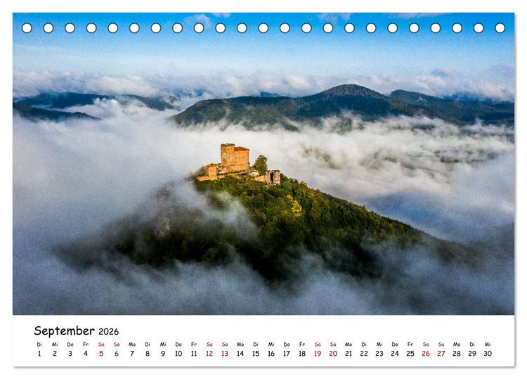 Produktbild: Pf&auml;lzer Burgen (Tischkalender 2026 DIN A5 quer), CALVENDO Monatskalender